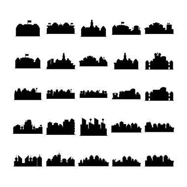 cityscape simgelerinin vektör illüstrasyonu