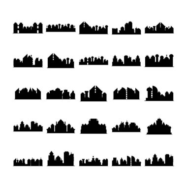 cityscape simgelerinin vektör illüstrasyonu