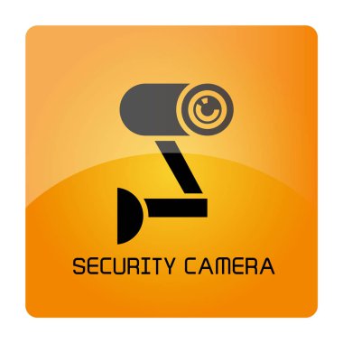 CCTV uyarı işareti vektör illüstrasyon