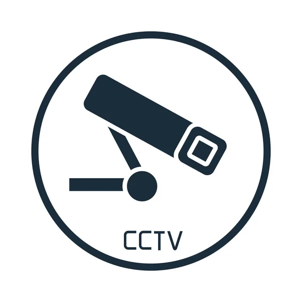 Vektor Illustration Des Cctv Warnzeichens — Stockvektor