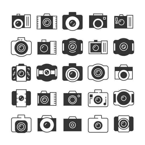 векторная иллюстрация камер, Набор

