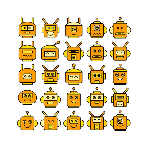 Vector Illustration Robots — Stock Vector