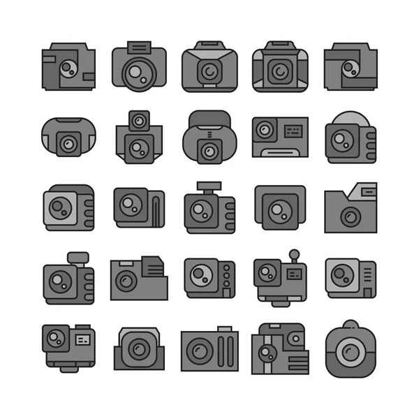 Vector Illustratie Van Camera Set — Stockvector