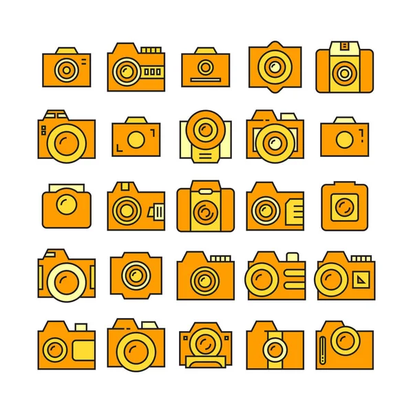 Vector Illustration Cameras Set — Stock Vector