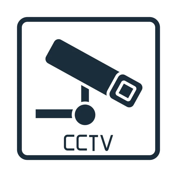 Vektor Illustration Des Cctv Warnzeichens — Stockvektor