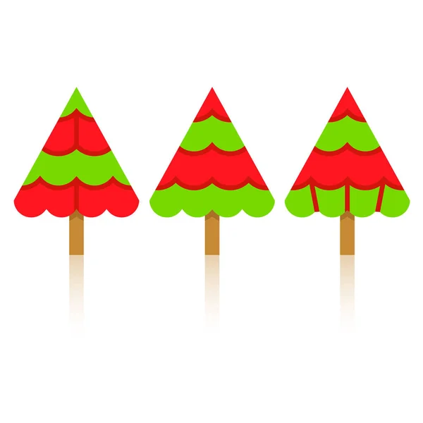 Illustration Vectorielle Des Arbres Noël Carte — Image vectorielle