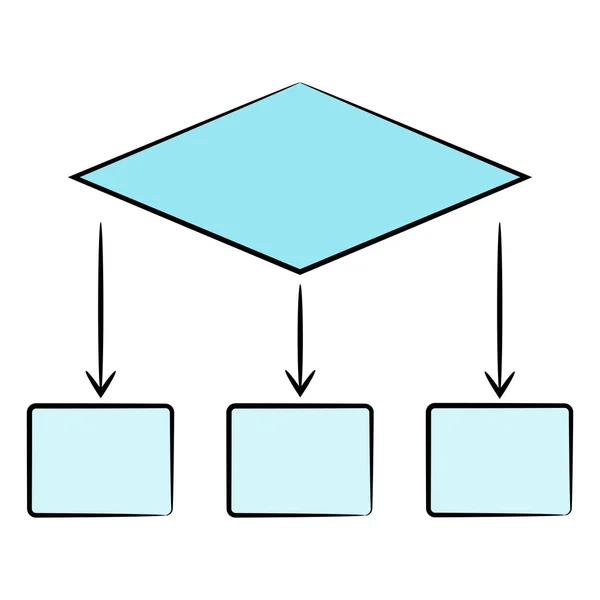 Ilustración Vectorial Del Diagrama Flujo — Vector de stock