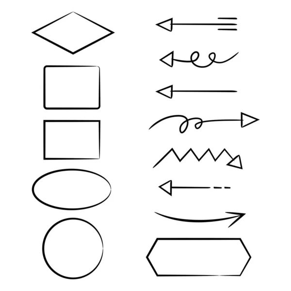 Стрелка Рамка Нарисованные Вручную — стоковый вектор