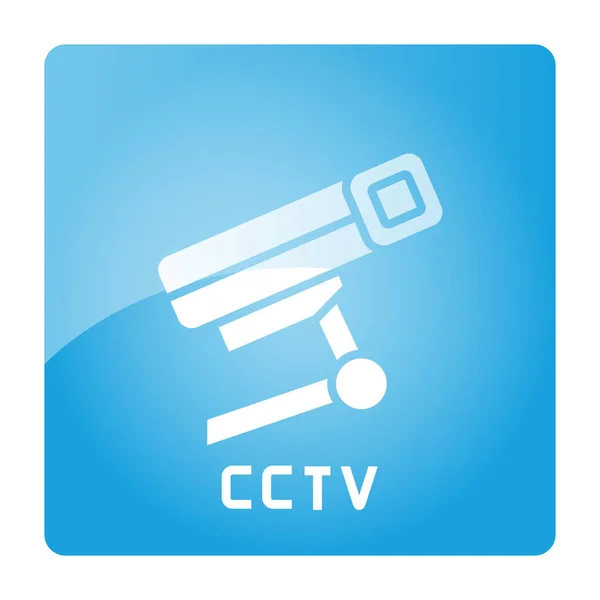 Ilustración Vectorial Señal Advertencia Cctv — Vector de stock