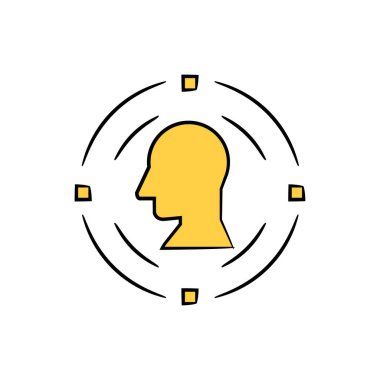 Yapay zeka kavramı için insan kafası