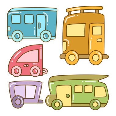 Eğlence aracı ve karavan renk tasarımı teması