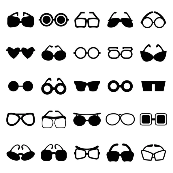 Iconos Gafas Sol Set Vector Ilustración — Archivo Imágenes Vectoriales