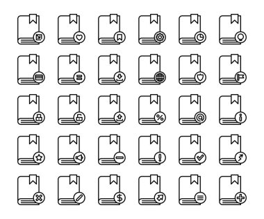 kitap simgeleri satır tasarımı temasını ayarlar