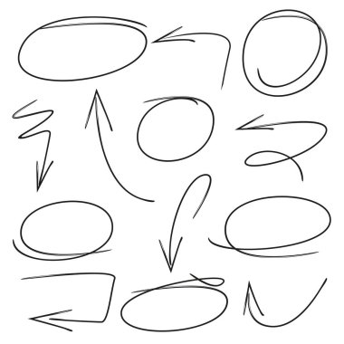 el çizilmiş oklar daireler