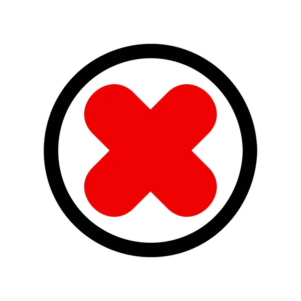 Червоний Неправильний Символ Або Знак — стоковий вектор