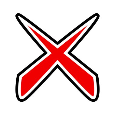 kırmızı yanlış sembol veya X işareti