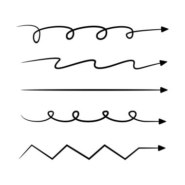Elle çizilmiş ok vektör kümesi