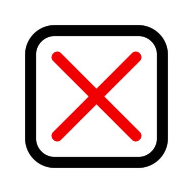 kırmızı yanlış işaret vektörü