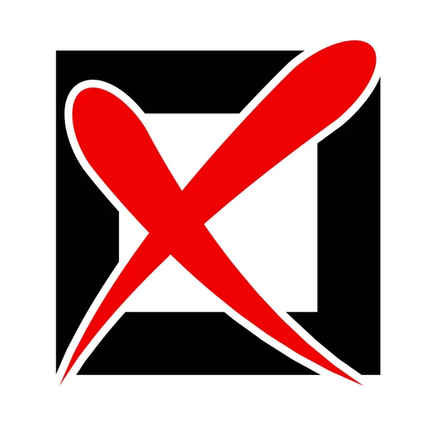 Червоний Неправильний Символ Або Знак — стоковий вектор