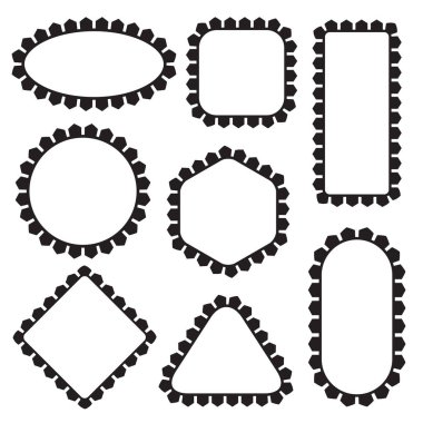 Vintage boş çerçeveler ve etiketler vektör kümesi