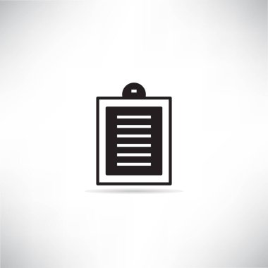 Pano ve belge simgesi vektör illüstrasyonu