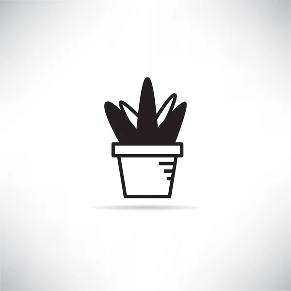 Plante Pot Icône Vectoriel Illustration — Image vectorielle