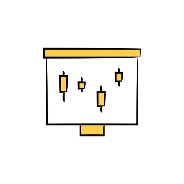Векторная Иллюстрация Значка Фондового Графика — стоковый вектор