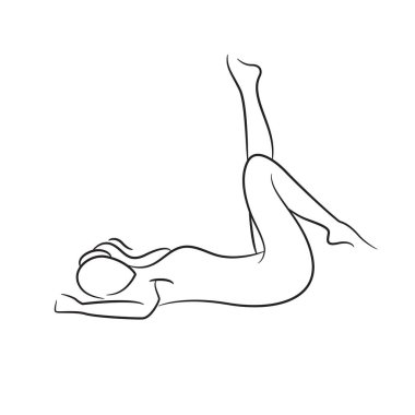 El çizimi eskiz çizimi, kadın vücudu, beyaz arka planda manken.