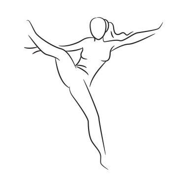 El çizimi eskiz çizimi, kadın vücudu, beyaz arka planda manken.