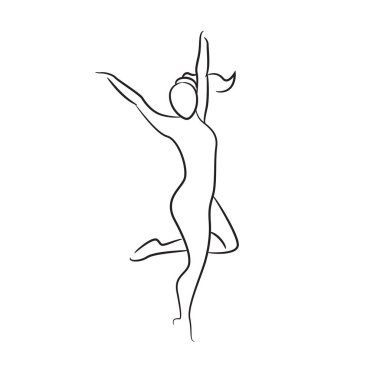 El çizimi eskiz çizimi, kadın vücudu, beyaz arka planda manken.