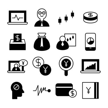 iş ve ofis simgeleri satırı