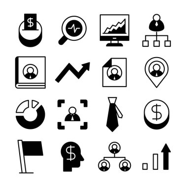 iş ve ofis simgeleri satırı