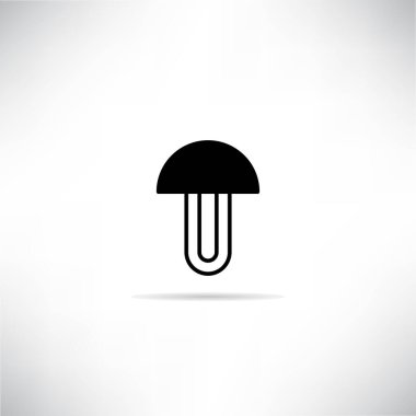 Düşen gölge vektör illüstrasyonlu ampul simgesi