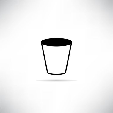 Gölgeli su cam ikonu vektör illüstrasyonu 