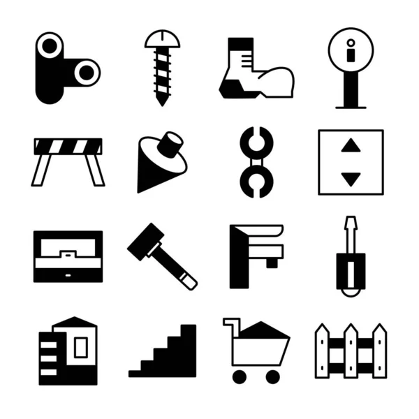 Construction Tool Icons Set Vector — Stock Vector