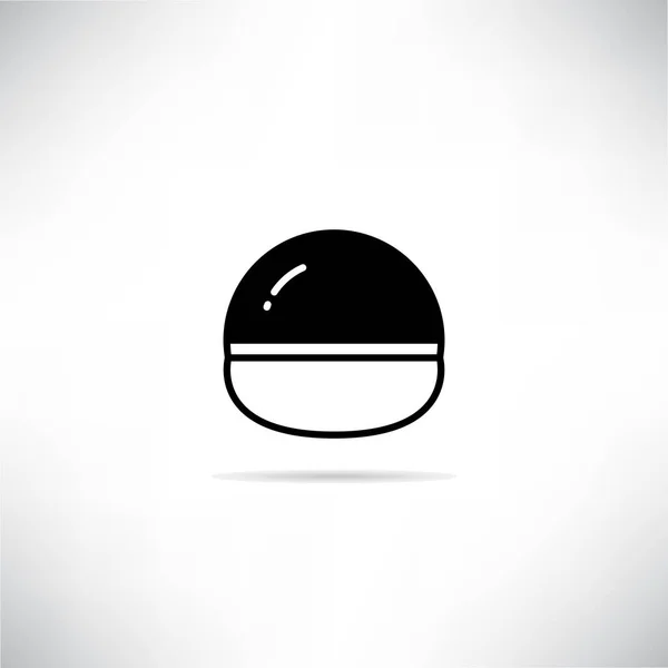 Icono Tapa Con Sombra Ilustración Vectorial Fondo Gris — Vector de stock