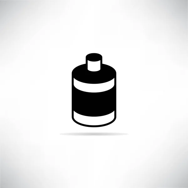 Tanque Agua Con Sombra Vector Fondo Gris — Vector de stock