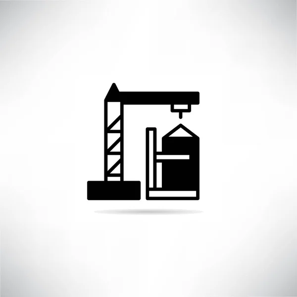 Grúa Tanque Industrial Icono Vector — Vector de stock