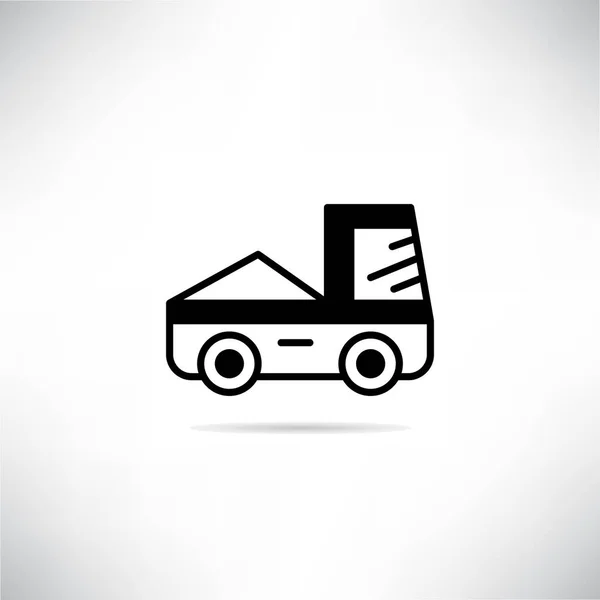Pickup Truck Ikona Stínem Šedém Pozadí Vektoru — Stockový vektor