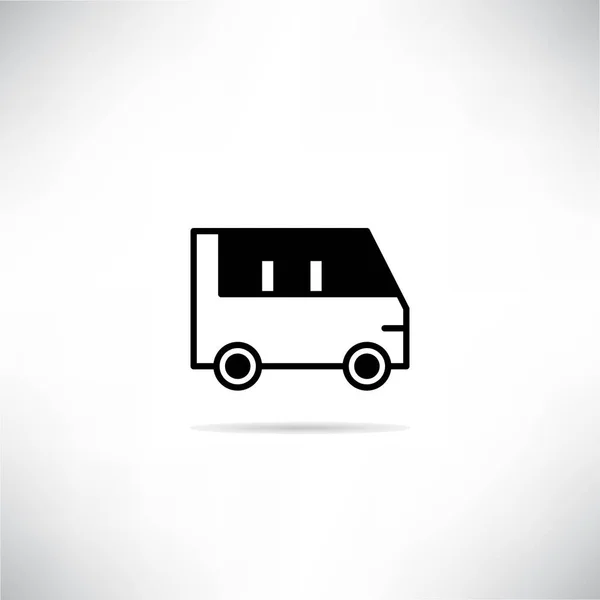 Van Icon Gray Background Vector — Stock Vector