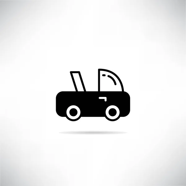 Icono Del Coche Ilustración Vectorial Sobre Fondo Gris — Vector de stock