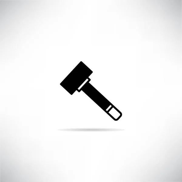 Klöppel Symbol Mit Schlagschattenvektor Illustration — Stockvektor
