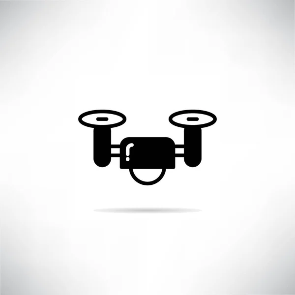 Drone Icon Vector Illustration Gray Background — Stock Vector