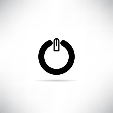 Beyaz arkaplanda gölge ile simgeyi başlat