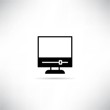 Gölgeli video oynatıcı arayüzü simgesi