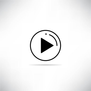 video çalma düğmesi simgesi vektörü