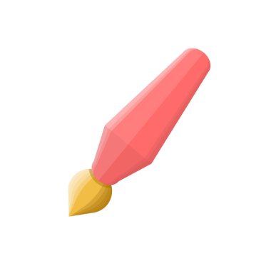 pembe fırça ikonu vektör illüstrasyonu