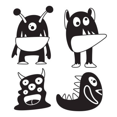 Komik ve karalama canavarı karakterleri