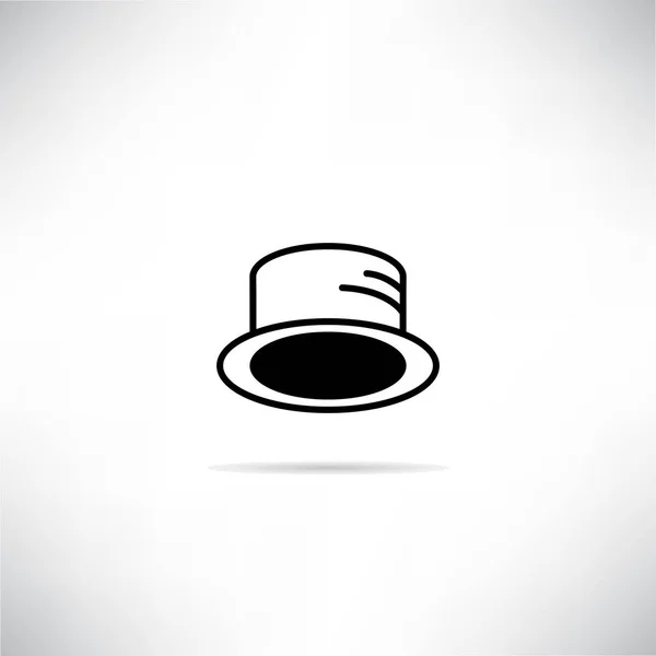 Icona Del Cappello Con Illustrazione Vettoriale Ombra Goccia — Vettoriale Stock