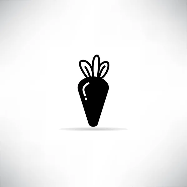 Εικονίδιο Καρότο Drop Σκιά Διανυσματική Απεικόνιση — Διανυσματικό Αρχείο